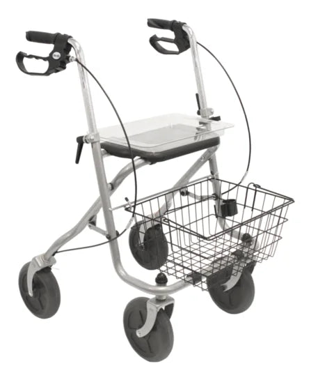 Drive Migo 2G standard rollator with sturdy frame, ergonomic handles, and four wheels for easy mobility and support.