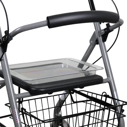 Drive Gigo 2G lightweight rollator with aluminum frame, padded seat, and ergonomic handles for easy mobility.
