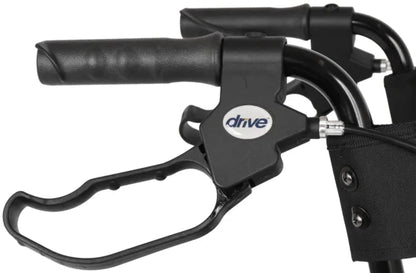 Drive Rollator Torro Acero with hand brakes and sturdy frame, designed for mobility support and stability.