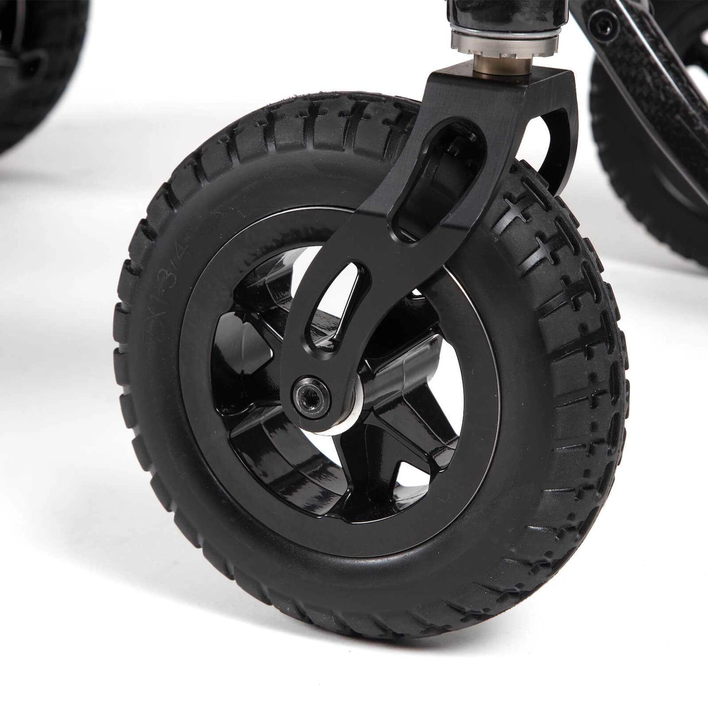 Drive AirFold PowerChair in black, showing its compact foldable design and sturdy frame for convenient mobility.
