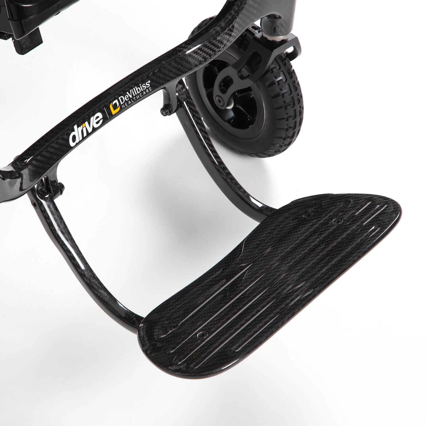 Drive AirFold PowerChair in black, compact and portable mobility scooter with adjustable features and sturdy frame.