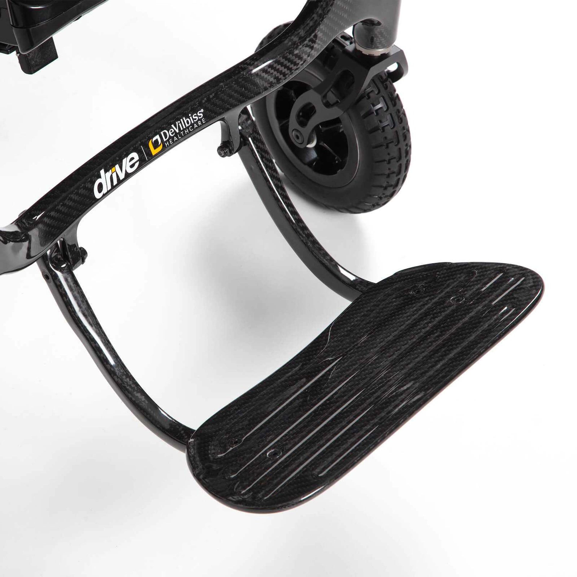 Drive AirFold PowerChair in black, compact and portable mobility scooter with adjustable features and sturdy frame.