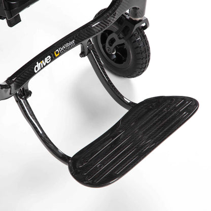 Drive AirFold PowerChair in black, compact and portable mobility scooter with adjustable features and sturdy frame.
