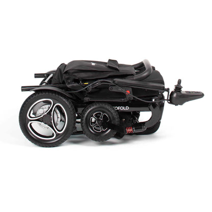 Drive AutoFold PowerChair in black, compact mobility scooter with foldable design and sturdy frame.