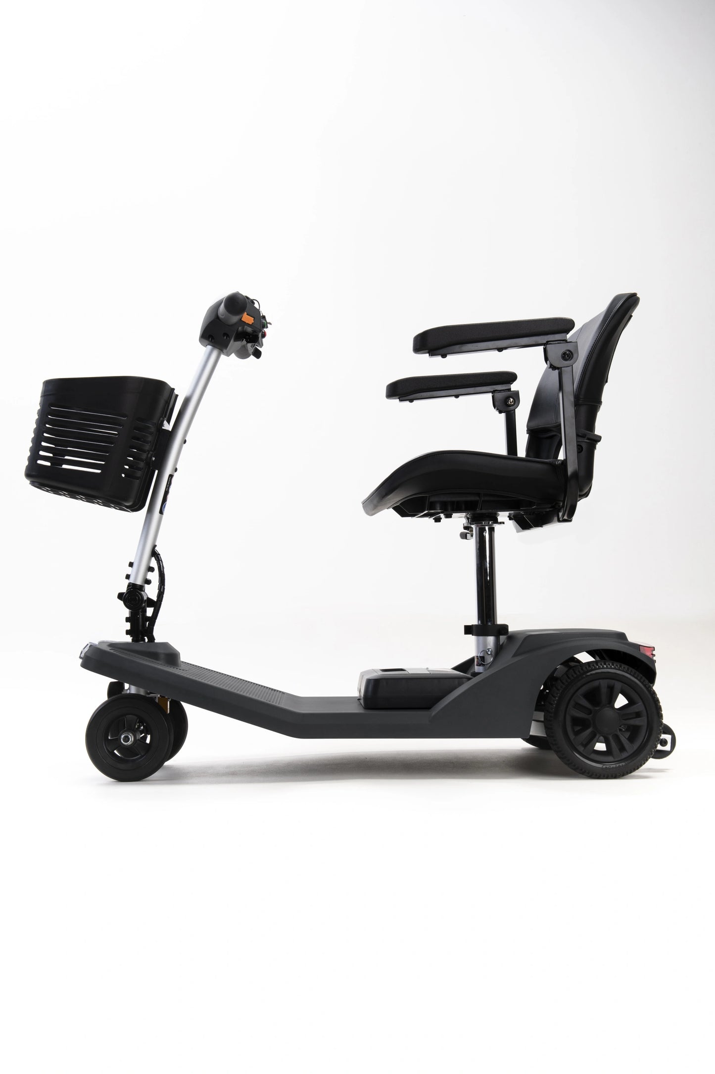 Black Keepmobile Scooters Drive Air Active mobility scooter with comfortable seat and compact design, suitable for easy urban transport.