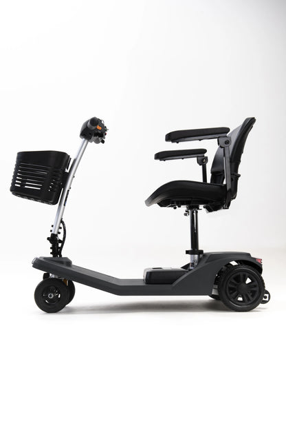 Black Keepmobile Scooters Drive Air Active mobility scooter with comfortable seat and compact design, suitable for easy urban transport.
