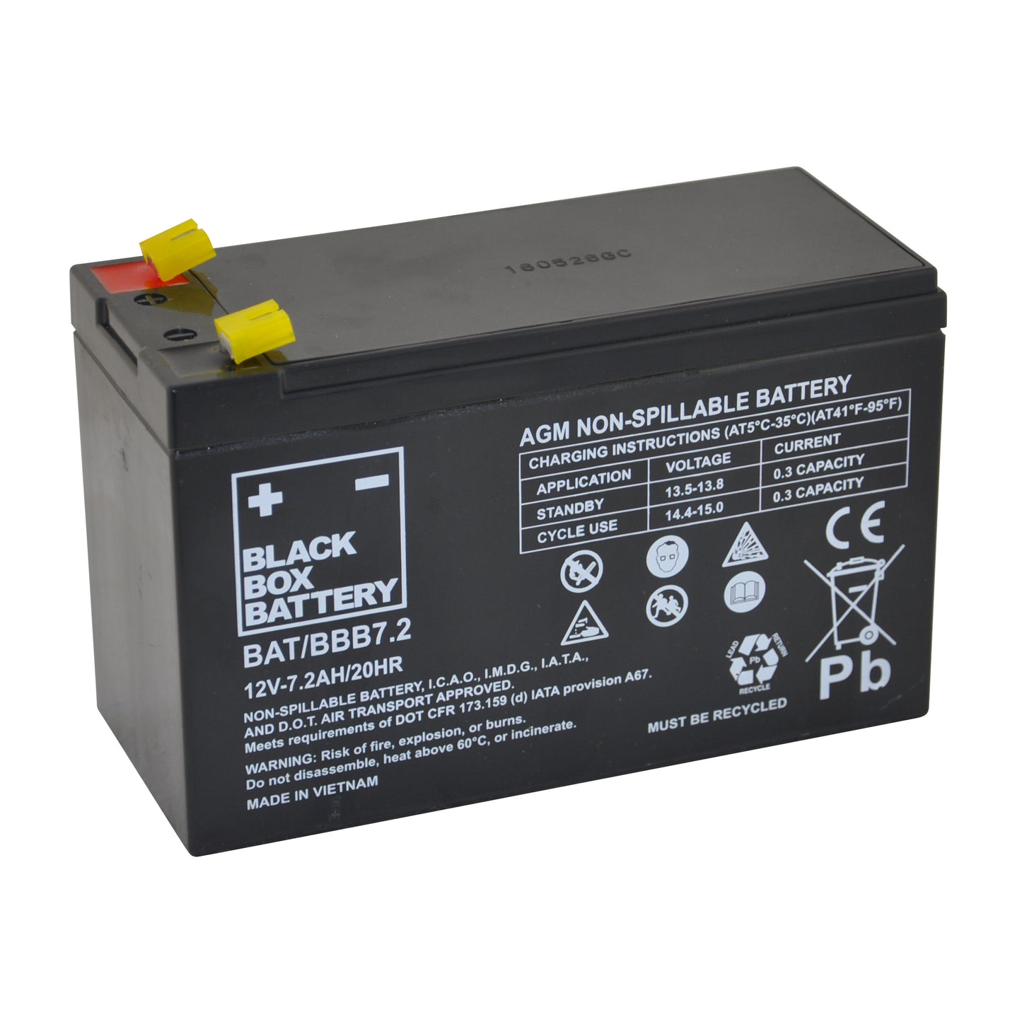 Black AGM battery from Keepmobile Scooters, showing the compact, durable design of the Keepmobile AGM scooter battery.