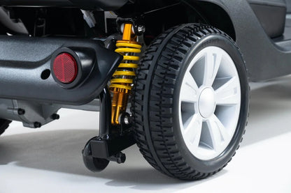 Drive Valiant mobility scooter with comfortable seat, control panel, and sturdy frame, designed for easy outdoor mobility.