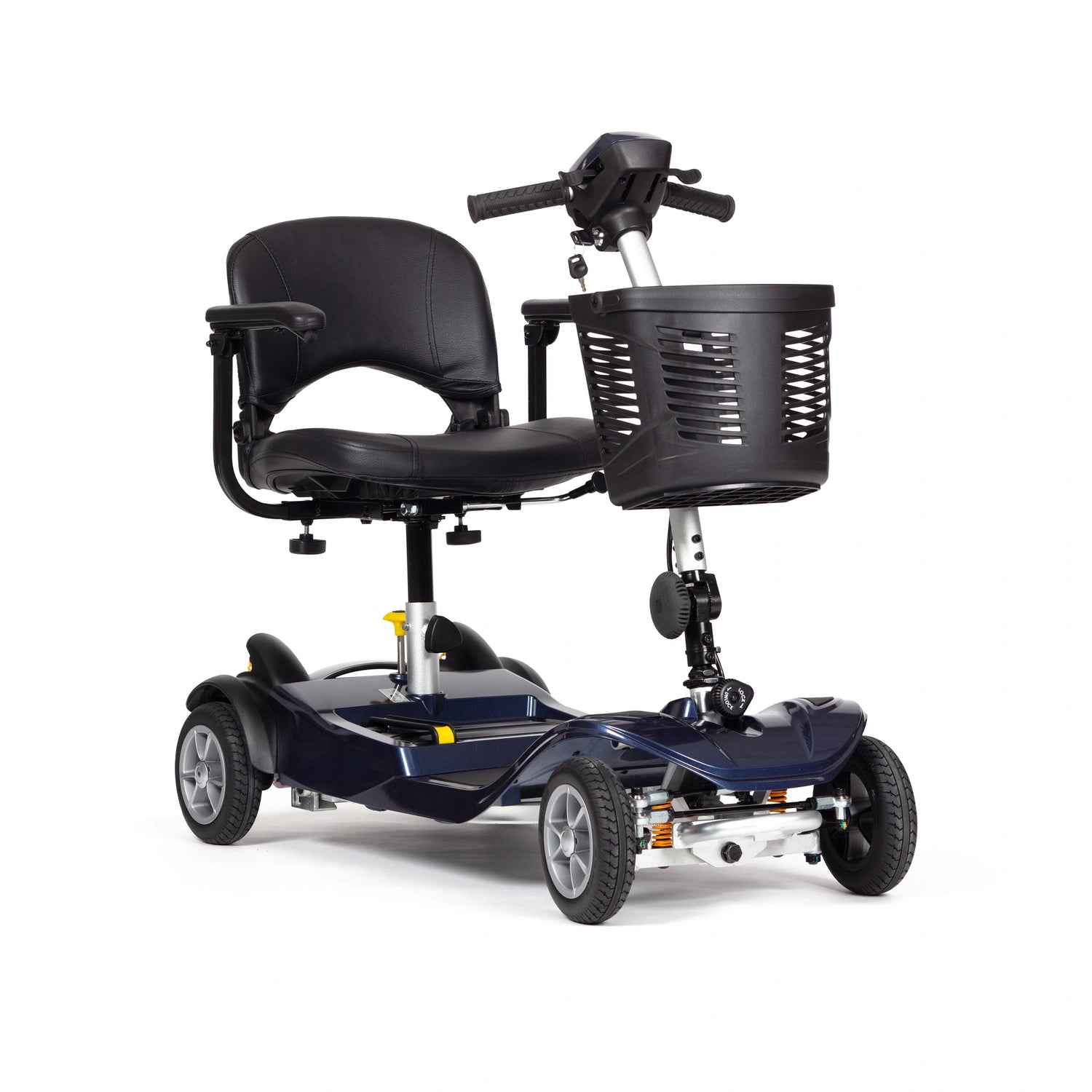Drive AstroLite mobility scooter in blue with 10Ah battery, featuring a compact design and comfortable seating.