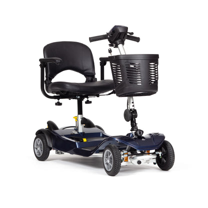 Drive AstroLite mobility scooter in blue with 10Ah battery, featuring a compact design and comfortable seating.