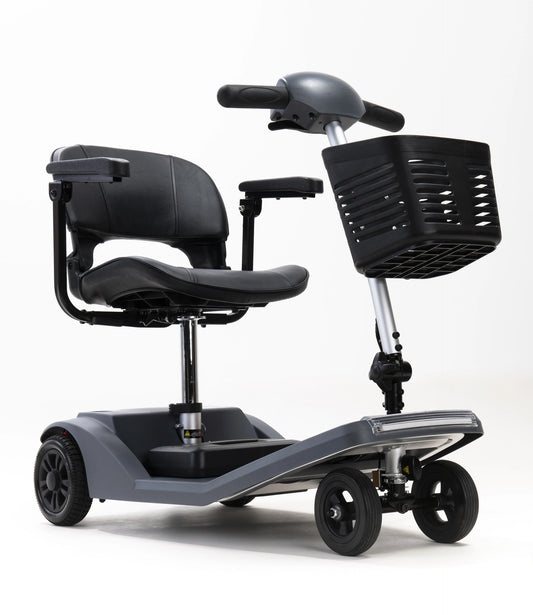 Keepmobile Scooters Drive Air Active mobility scooter in blue with seat and handlebar controls.