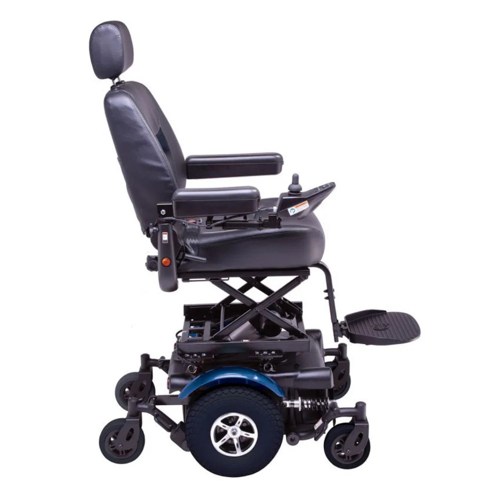 Electric Mobility Rivco PowerChair with seat lift feature, showing the chair's sturdy frame and ergonomic seating for enhanced comfort.