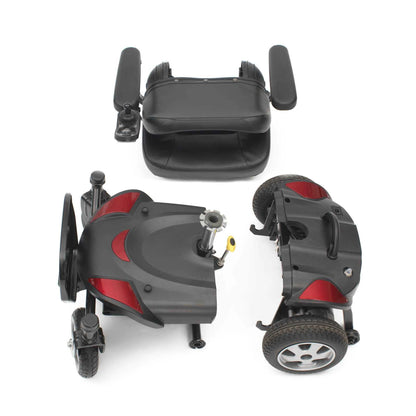 Drive Titan LTE power wheelchair with a sleek black design and sturdy frame, ideal for indoor and outdoor mobility.