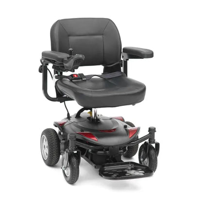 Drive Titan LTE power wheelchair, front view showing sleek design and sturdy frame, ideal for mobility assistance.