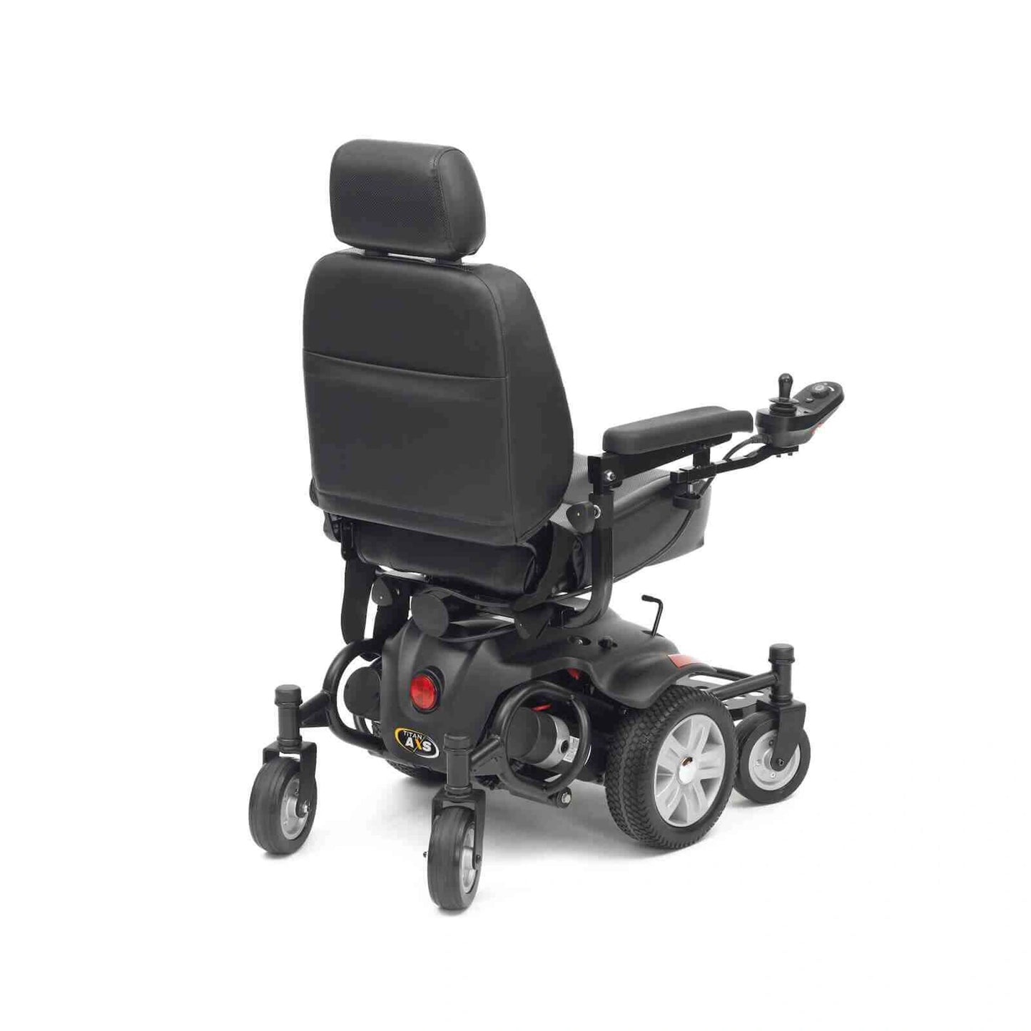 Drive Titan AXS power wheelchair with sleek design and control panel, suitable for mobility needs.