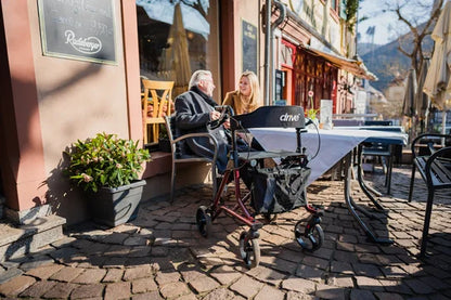 Drive Torro rollator with ergonomic handles, sturdy frame, and four wheels, ideal for mobility assistance and outdoor use.