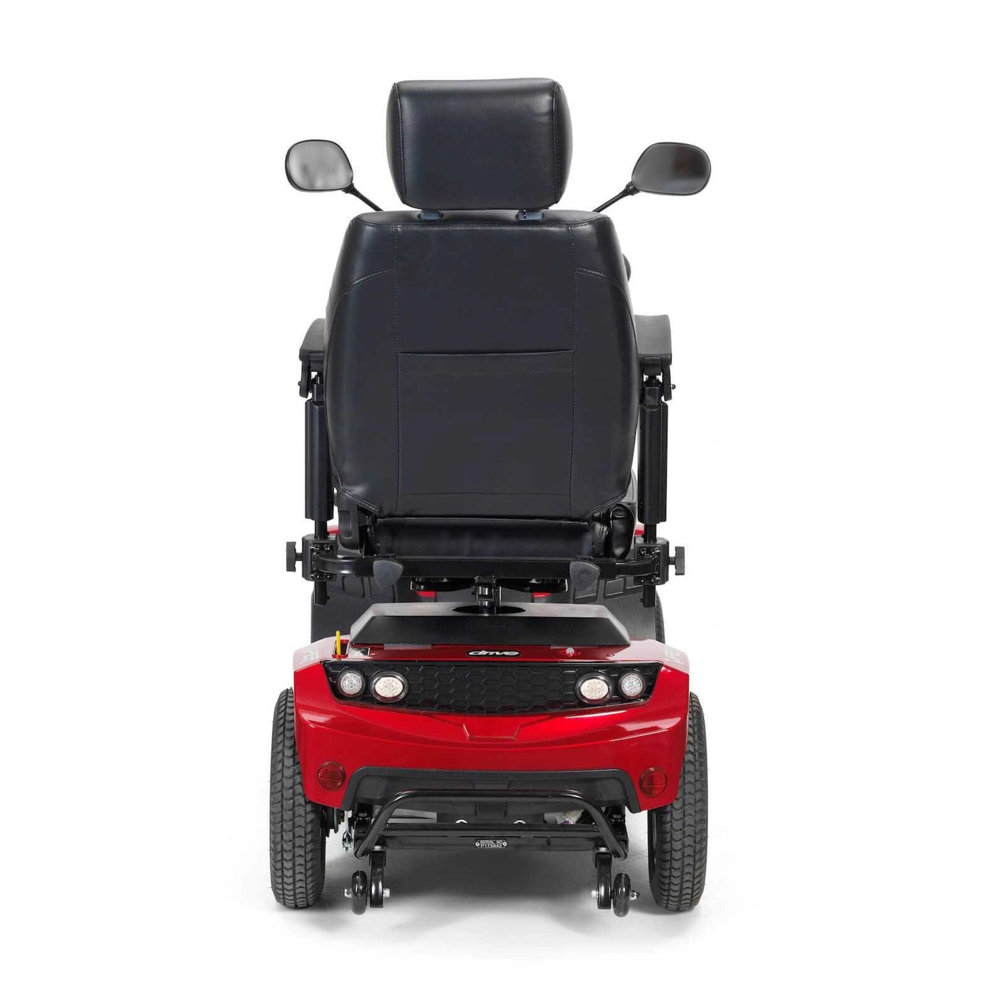 Red Drive Viper mobility scooter with a sleek design and sturdy build, perfect for comfortable outdoor travel.