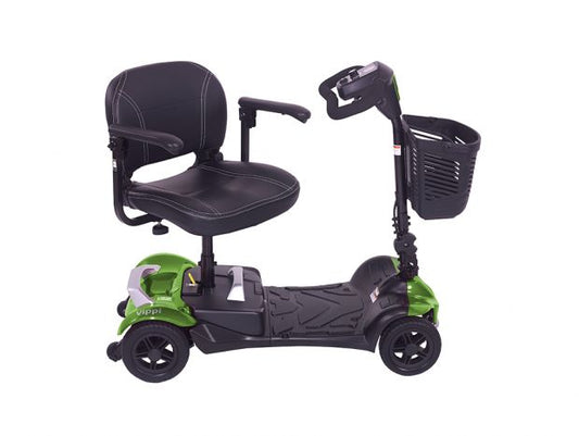 Electric Mobility Vippi mobility scooter with sleek design and comfortable seat, suitable for easy urban transportation.