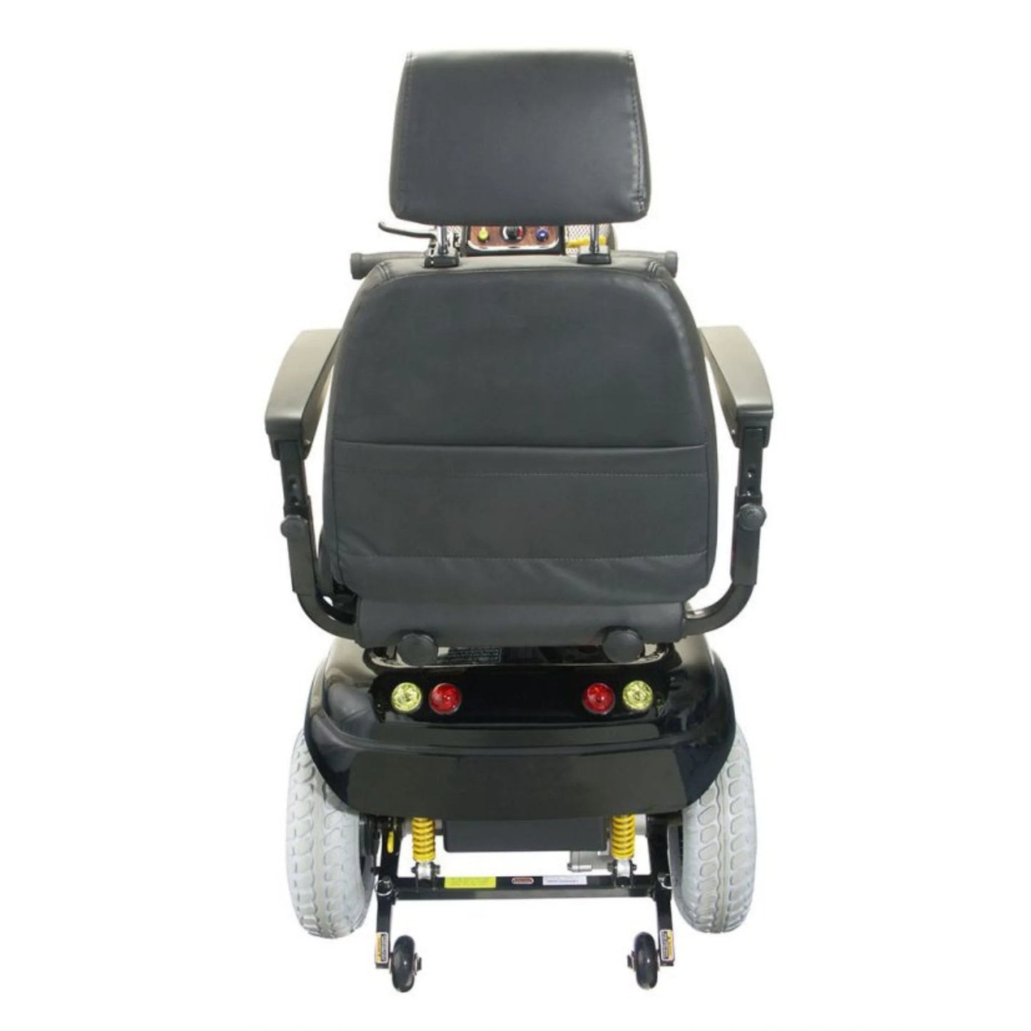 Electric Mobility Rascal 850 mobility scooter showing its sturdy frame, comfortable seat, and control panel for easy riding.