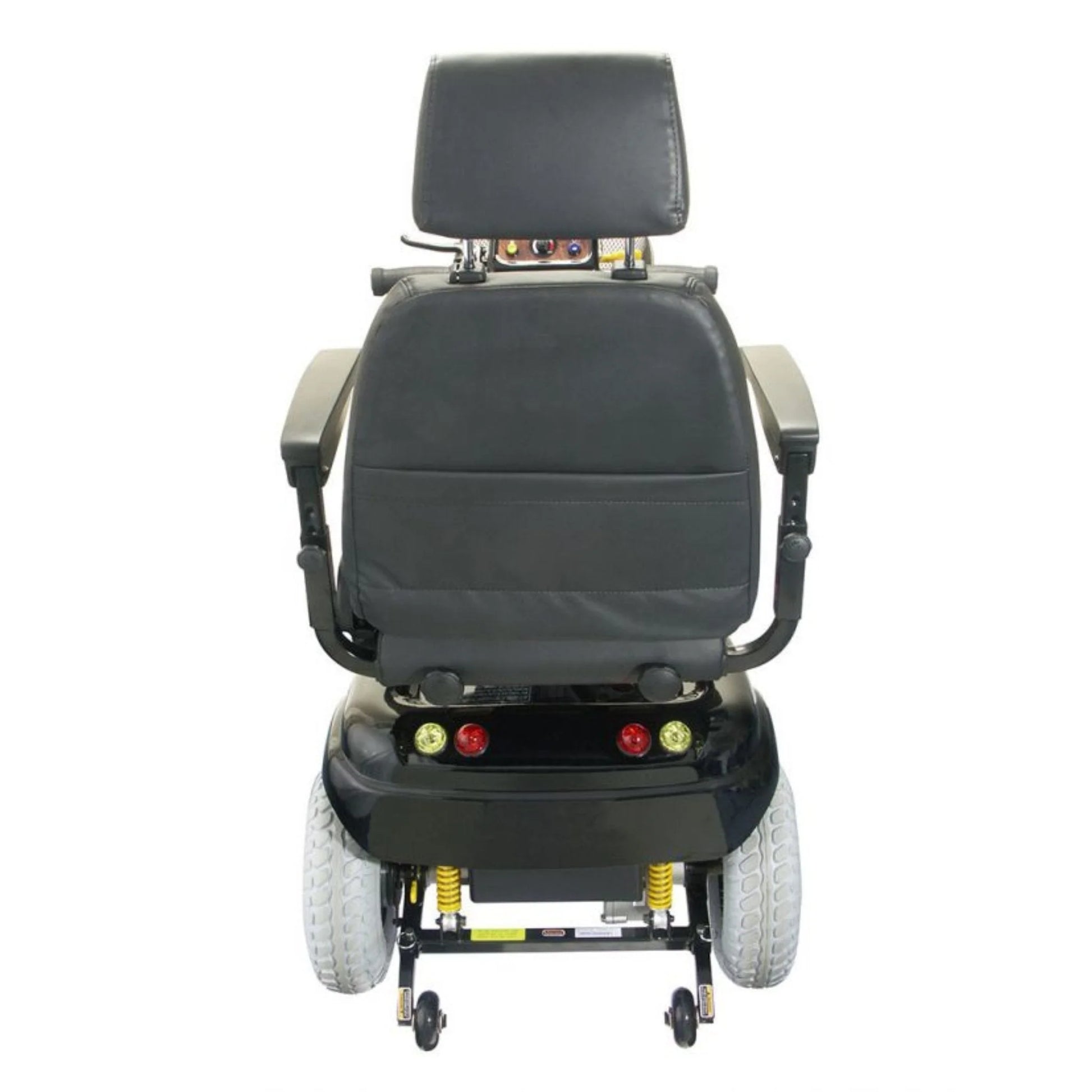 Electric Mobility Rascal 850 mobility scooter showing its sturdy frame, comfortable seat, and control panel for easy riding.
