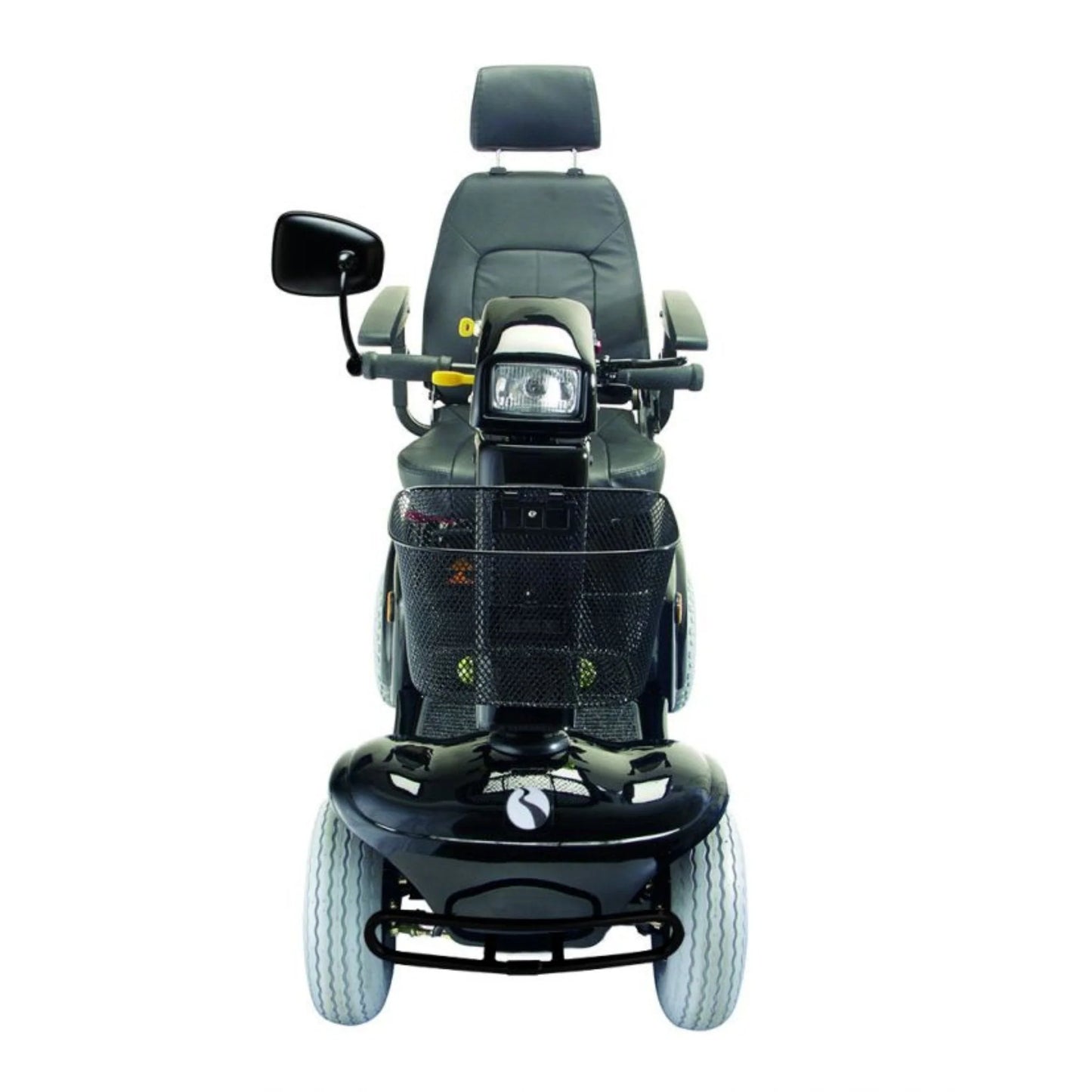 Electric Mobility Rascal 850 mobility scooter with a comfortable seat and sturdy frame for adult transportation and mobility.