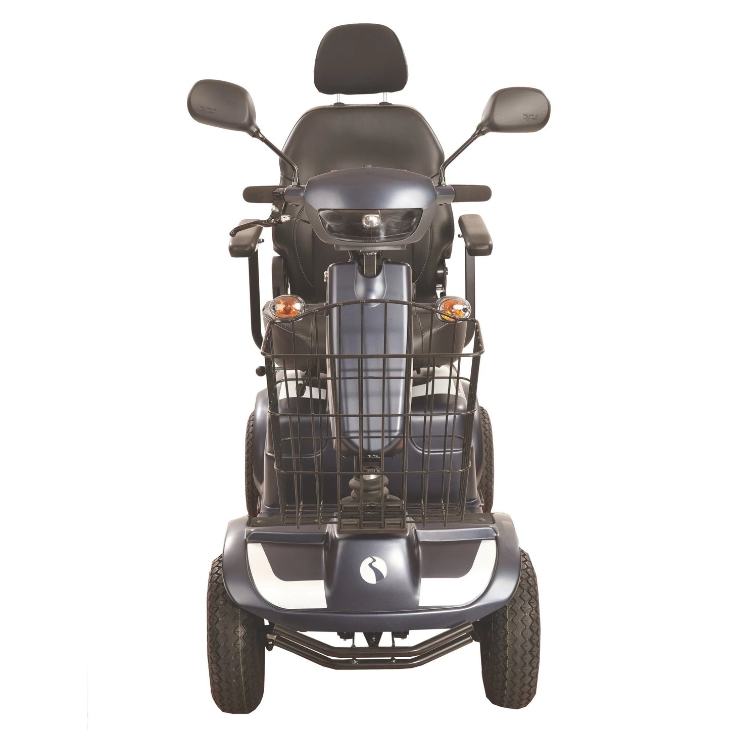 Rascal Pioneer Mobility Scooter by Electric Mobility, a Class 3 electric scooter with a sturdy seat and control panel for outdoor use.