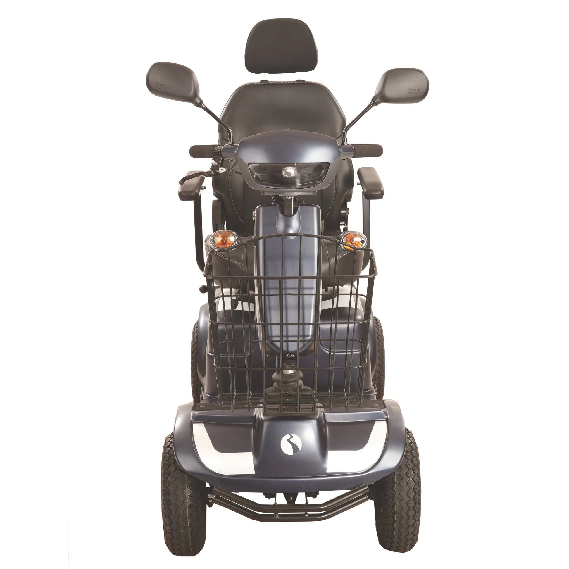 Rascal Pioneer Mobility Scooter by Electric Mobility, a Class 3 electric scooter with a sturdy seat and control panel for outdoor use.