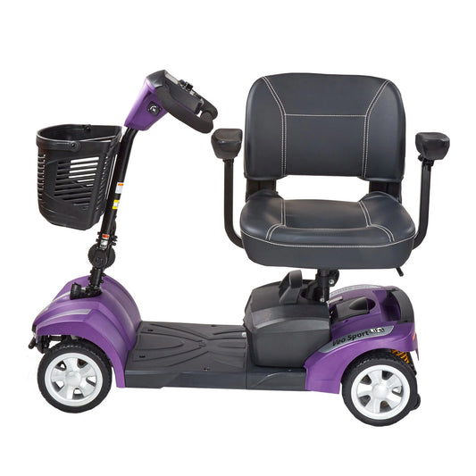 Electric Mobility Veo Sport LiFe mobility scooter with comfortable seat and sleek design, ideal for daily outdoor use.
