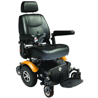 Electric Mobility Rivco PowerChair seat lift mechanism with controls, designed for enhanced comfort and mobility.
